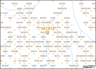 map of Wetʼatʼē