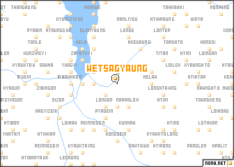 map of Wetsagyaung