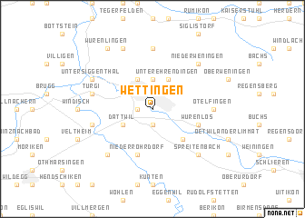 map of Wettingen