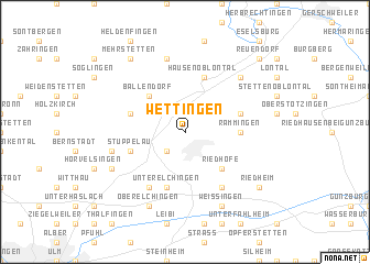 map of Wettingen