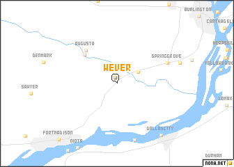 map of Wever