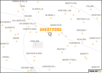 map of Wheat Road