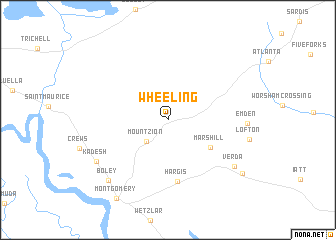 map of Wheeling