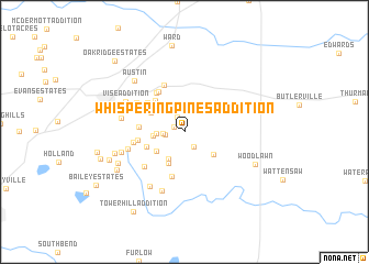 map of Whispering Pines Addition