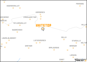 map of Whitetop