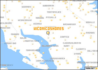 map of Wicomico Shores