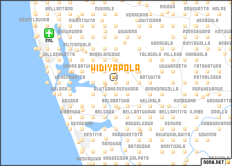 map of Widiyapola