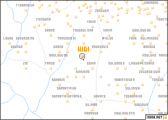 map of Widi