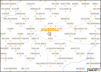 map of Widoradz