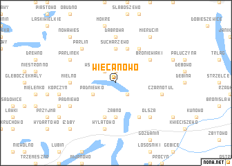 map of Wiecanowo