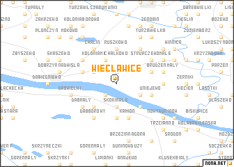 map of Więcławice