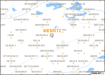 map of Wiednitz