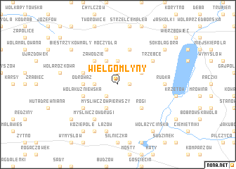 map of Wielgomłyny