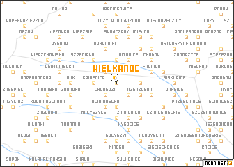 map of Wielkanoc