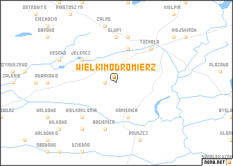 map of Wielki Modromierz