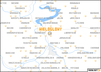 map of Wielogłowy