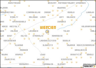 map of Wiercień