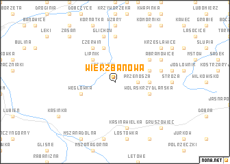 map of Wierzbanowa