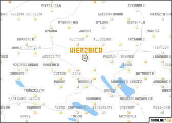 map of Wierzbica