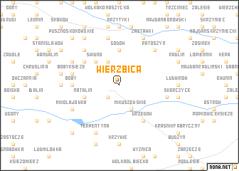 map of Wierzbica