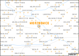 map of Wierzbowice