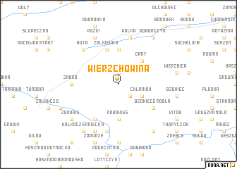 map of Wierzchowina
