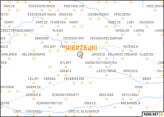 map of Wierzejki