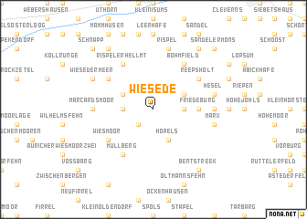 map of Wiesede