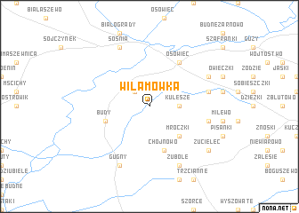 map of Wilamówka