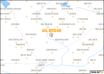 map of Wilamowo