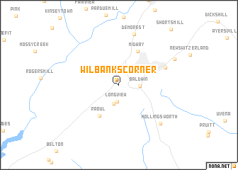 map of Wilbanks Corner