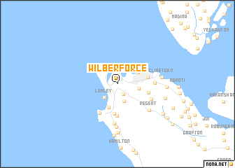 map of Wilberforce