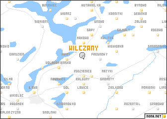 map of Wilczany