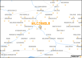 map of Wilcza Wola