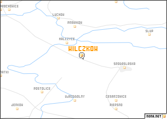 map of Wilczków