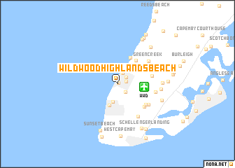 map of Wildwood Highlands Beach