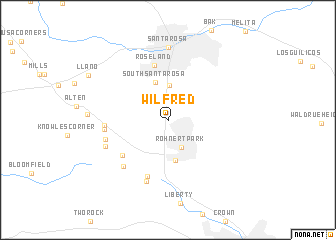 map of Wilfred