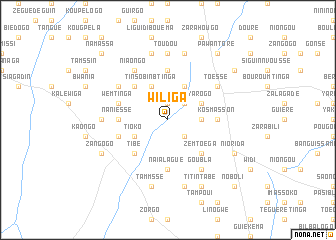 map of Wiliga