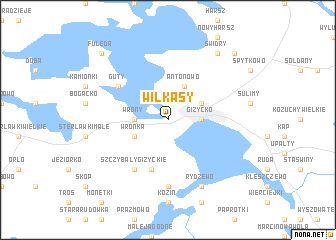 map of Wilkasy