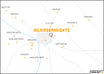 map of Wilkinson Heights