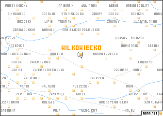 map of Wilkowiecko