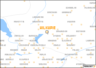 map of Wilkupie