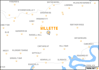 map of Willette