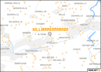 map of William Penn Manor