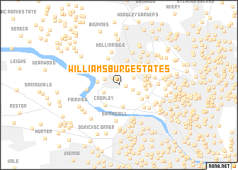 map of Williamsburg Estates