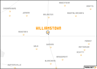 map of Williamstown