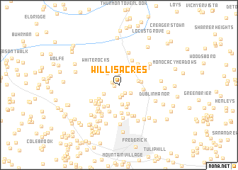 map of Willis Acres