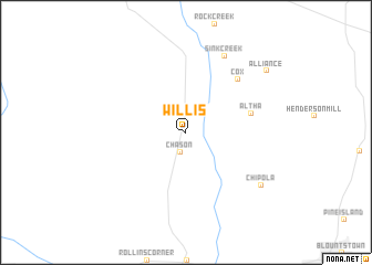 map of Willis