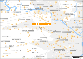 map of Willowburn