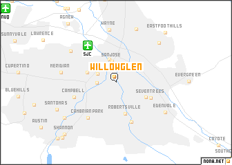 map of Willow Glen